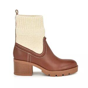 NEW NINE WEST Pop It Cozy Boots in tan for women 1125 3t7